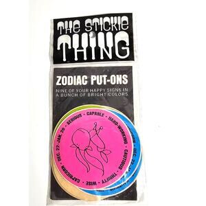 RARE 1969 Vintage "The Stickie Thing" Zodiac Put-Ons sticker pack Capricorn